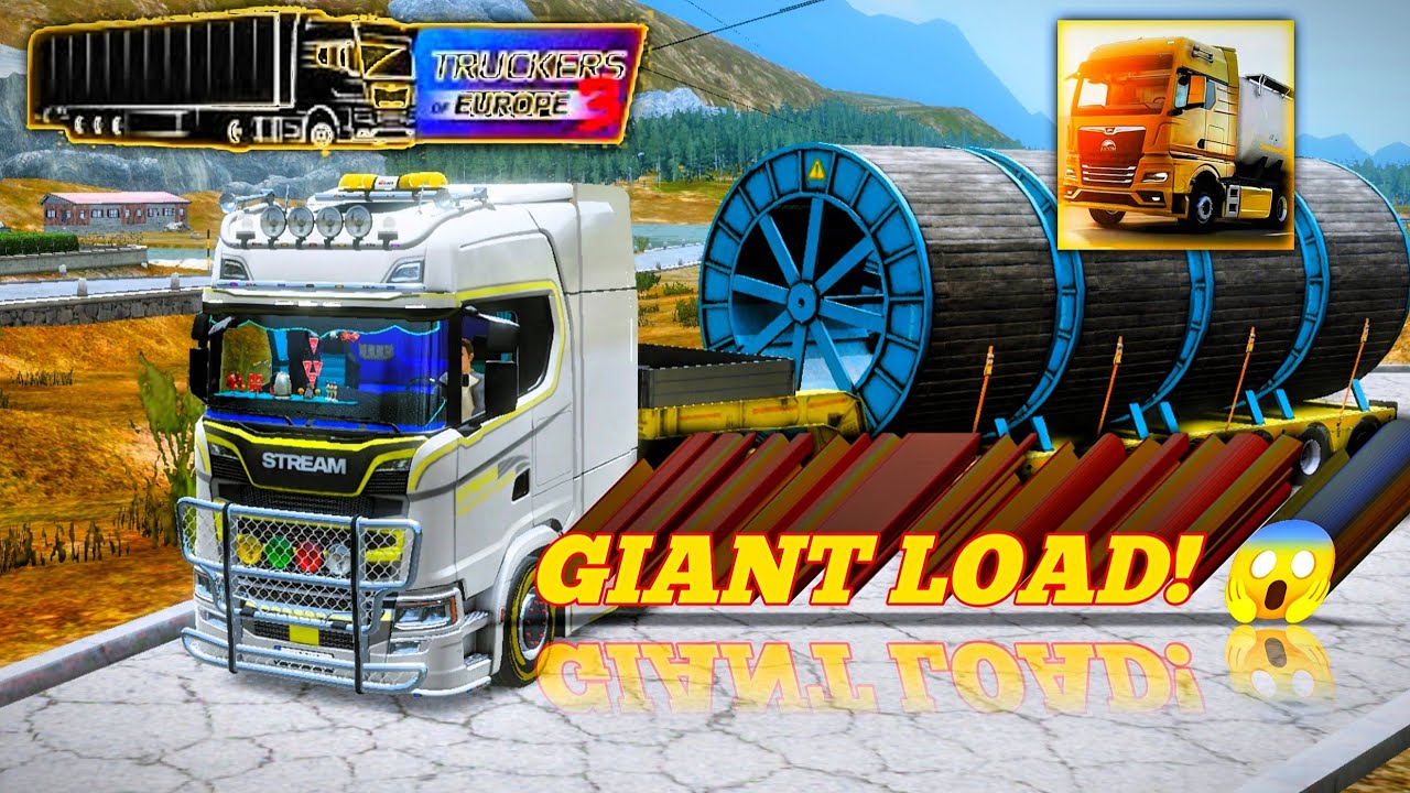 Massive Cable Reel Delivery 🚛💨 | Truckers of Europe 3 #fyp #youtubevideo
