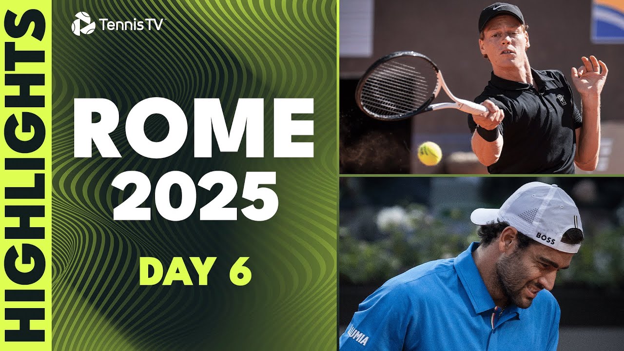 Sinner In Action; Ruud Faces Berrettini; Paul, Mensik & More Feature | Rome 2025 Highlights Day 6