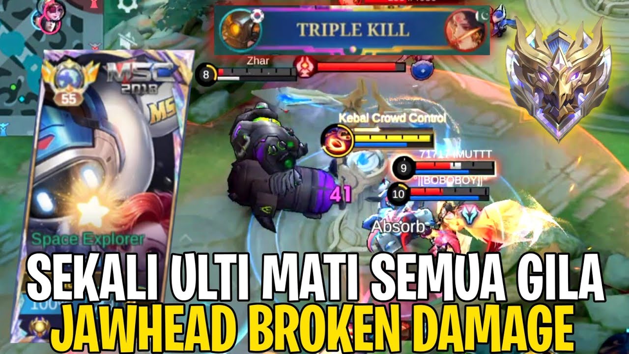Jawhead Hero Gak Meta Di Immortal Tapi Damage Sakit - Top Global Jawhead Gameplay - Mlbb