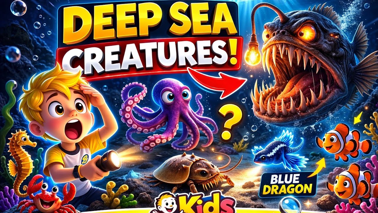 👉 Deep Sea Creatures for Kids 🐙 | Ocean Animals Explained