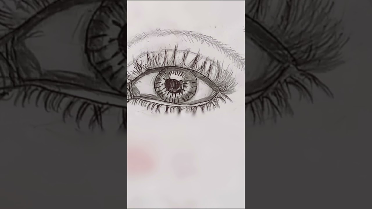draw a realistic eye without mono eraser 😀😀|||