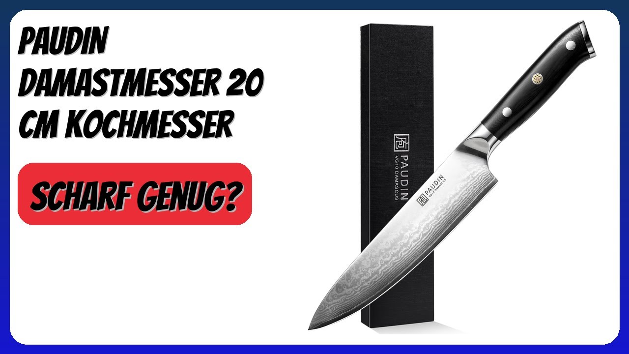 BEWERTUNG (2025): PAUDIN Damastmesser 20 cm Kochmesser. Infos