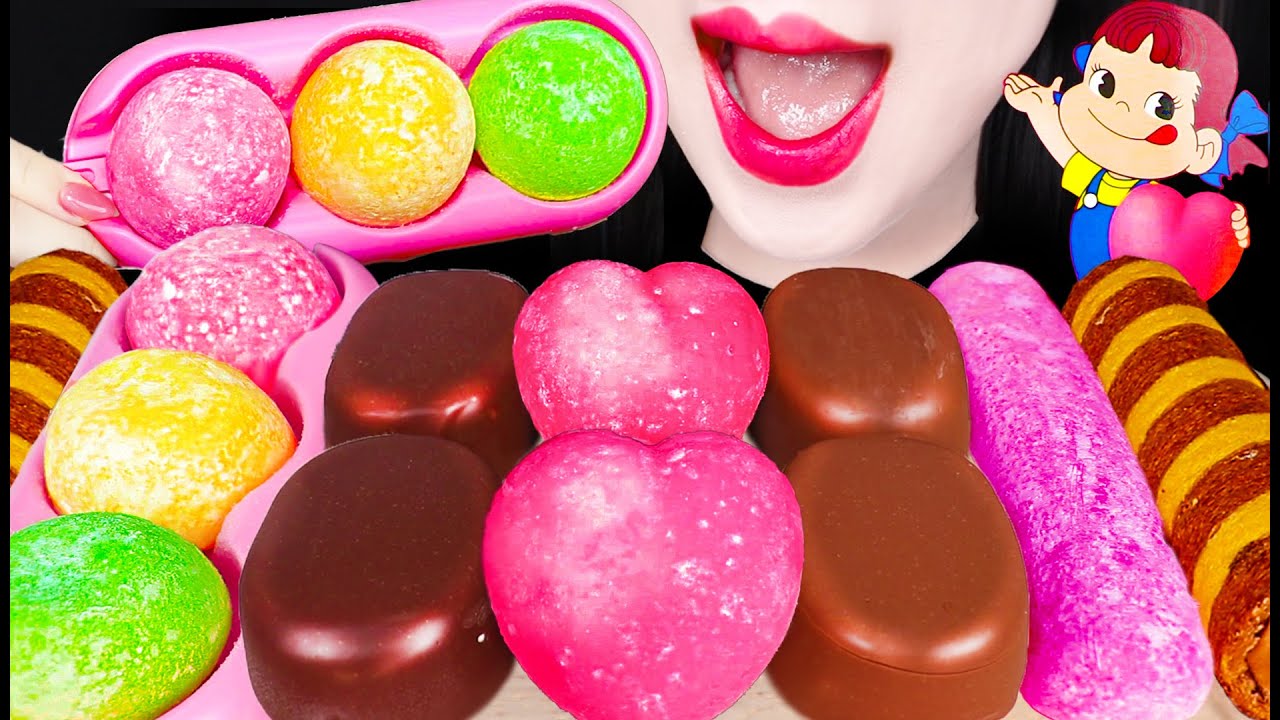 ASMR MUKBANG MOCHI ICE CREAM 페코 하트 아이스크림 먹방