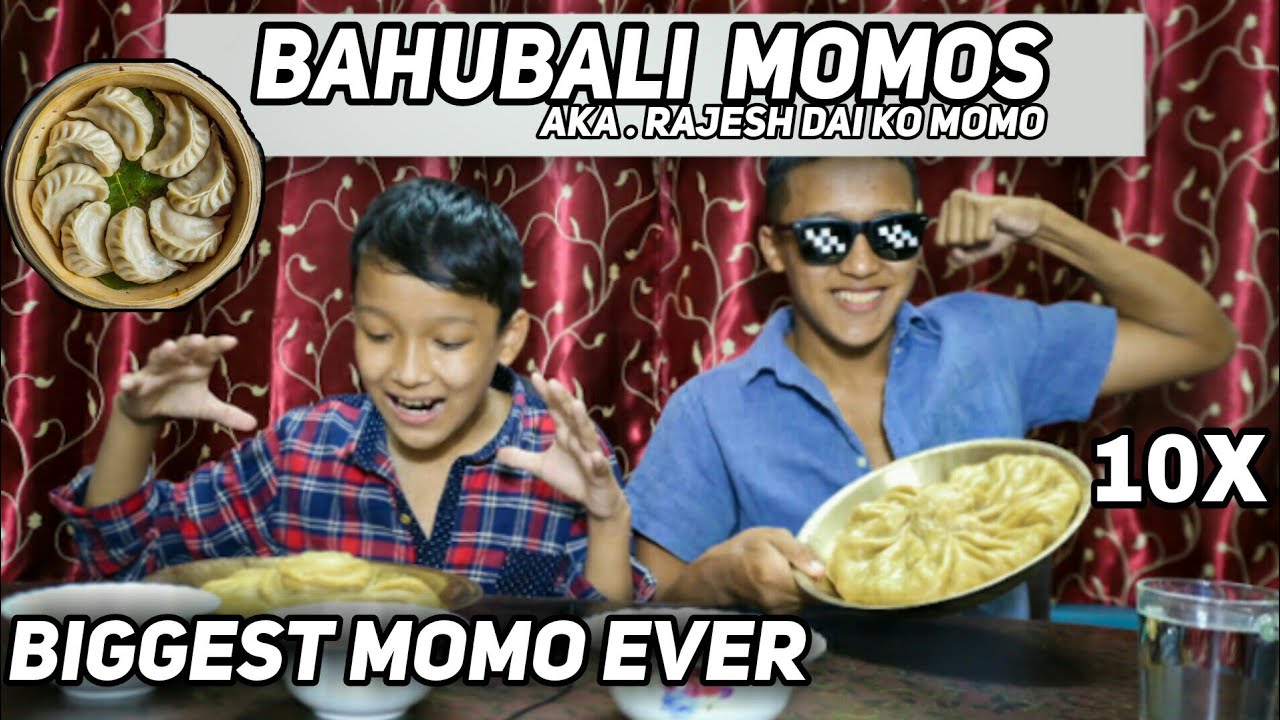 BAHUBALI MOMO CHALLENGE//RAJESH DAI KO MOMO//PG VLOGS