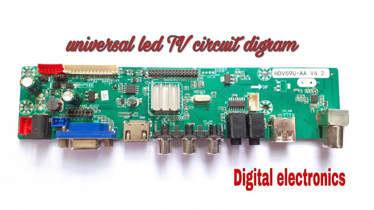 Universal Led/LCD ic TSUMV59XES circuit diagram and pin function explanation (part 3)