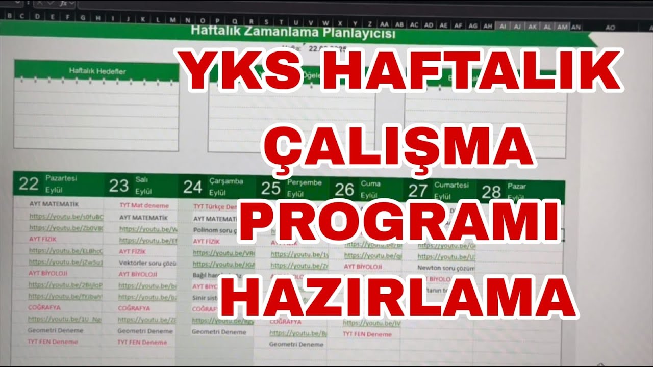YKS İÇİN DERS ÇALIŞMA PROGRAMI NASIL HAZIRLANIR? #yks #yks2026