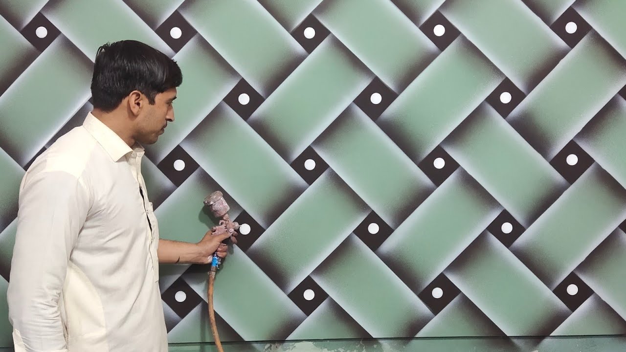 3D Wall Painting Wall Paint Design Idea paint design bnani ka asan design asmat Khan