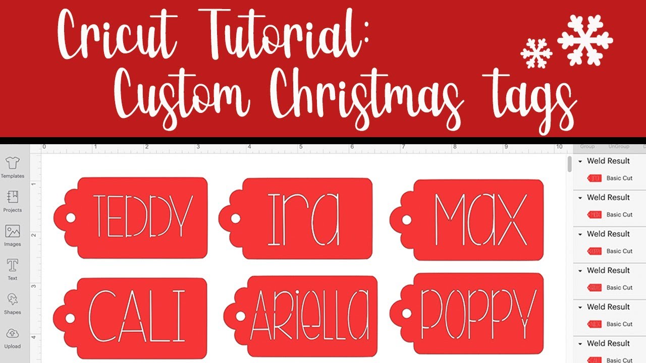 Cricut Design Space: Customized Christmas Tags