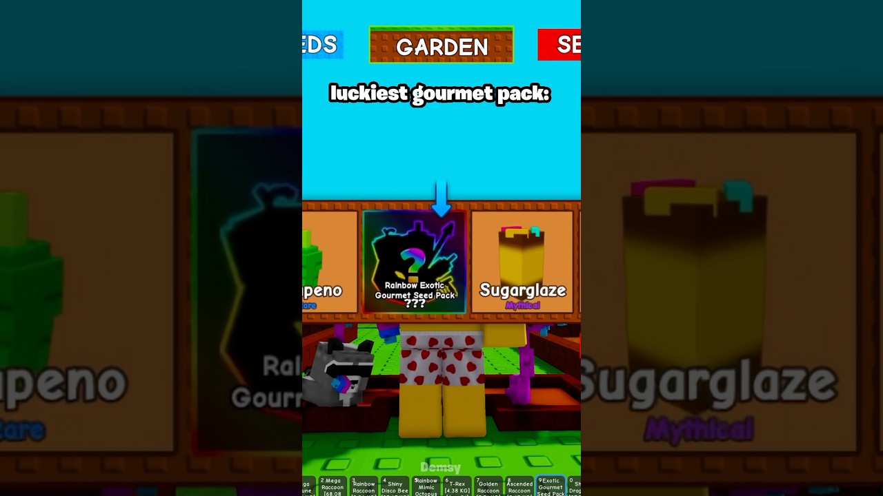 The luckiest exotic gourmet seed pack in Grow A Garden 🍀