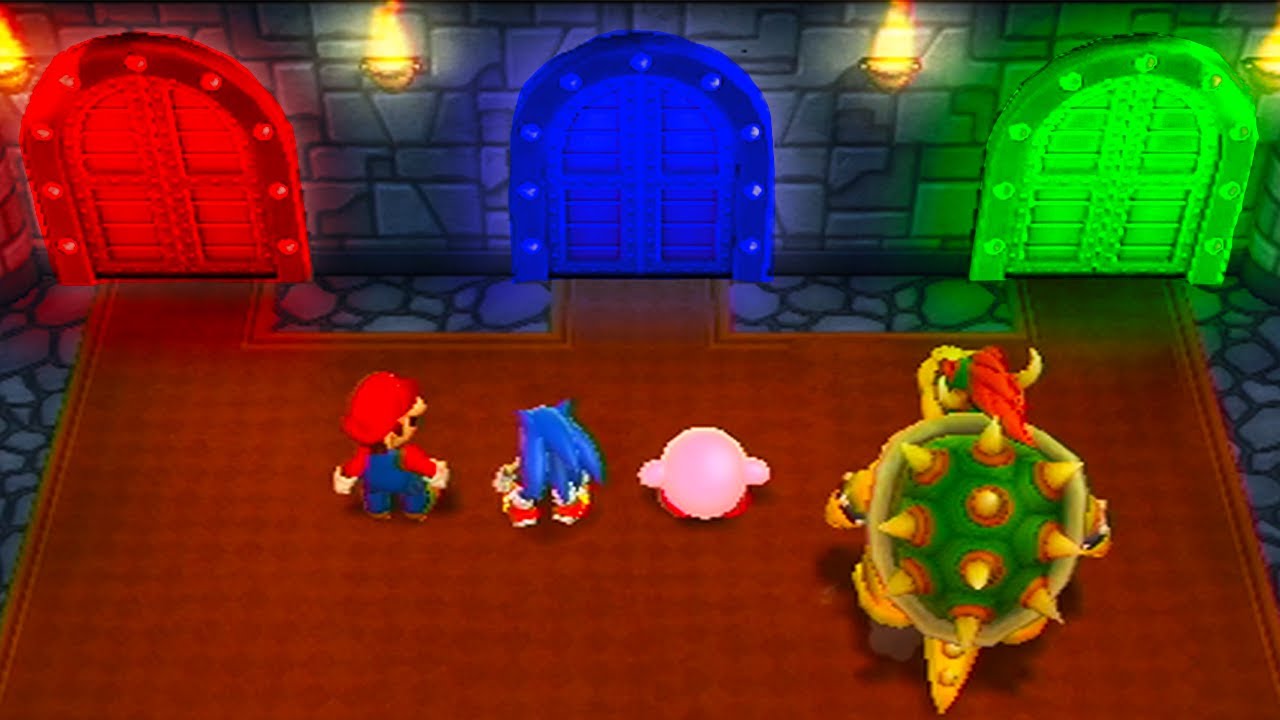 Mario Party 9 MiniGames - Mario Vs Sonic Vs Kirby Vs Bowser (Master Cpu)