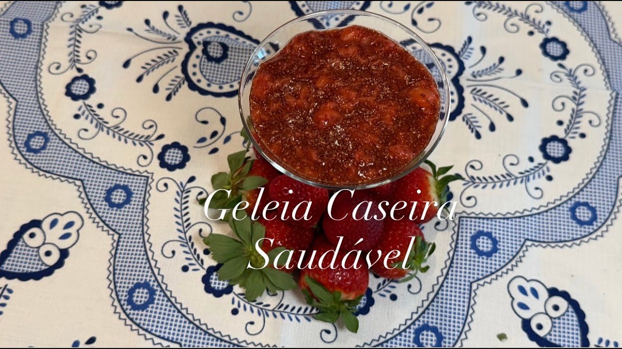 🍓 GELÉIA CASEIRA DE MORANGO🍓✨ Com apenas 3 ingredientes • Sem açúcar • Saudável e deliciosa ❤️