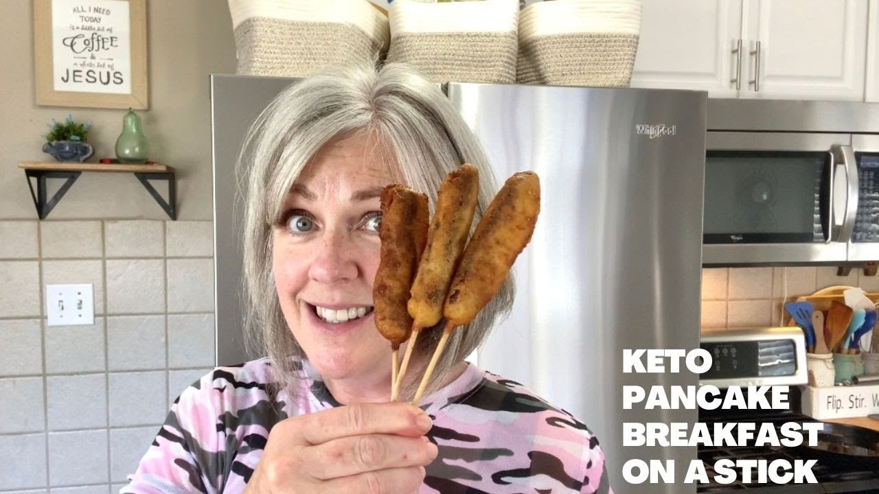 Keto Pancake Sausage Breakfast on a Stick