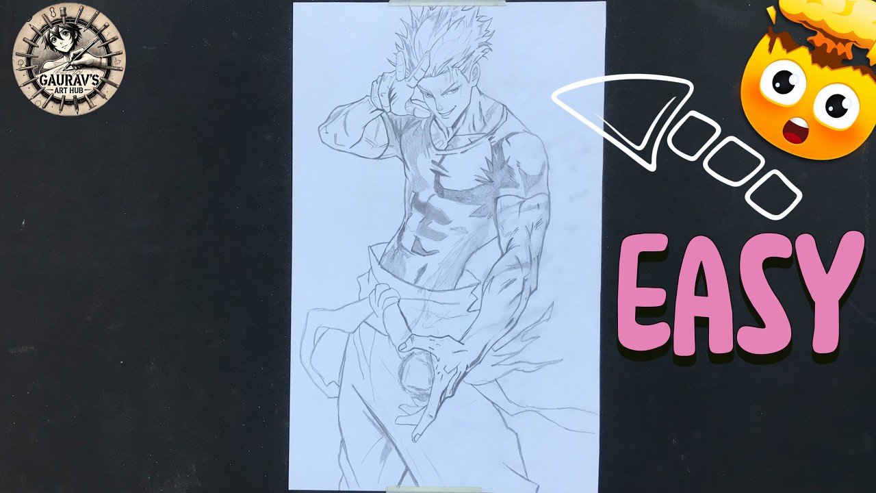 how to draw gojo🤞🏻🧐