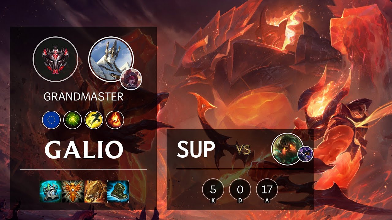 Galio Support vs Nautilus - EUW Grandmaster Patch 10.21