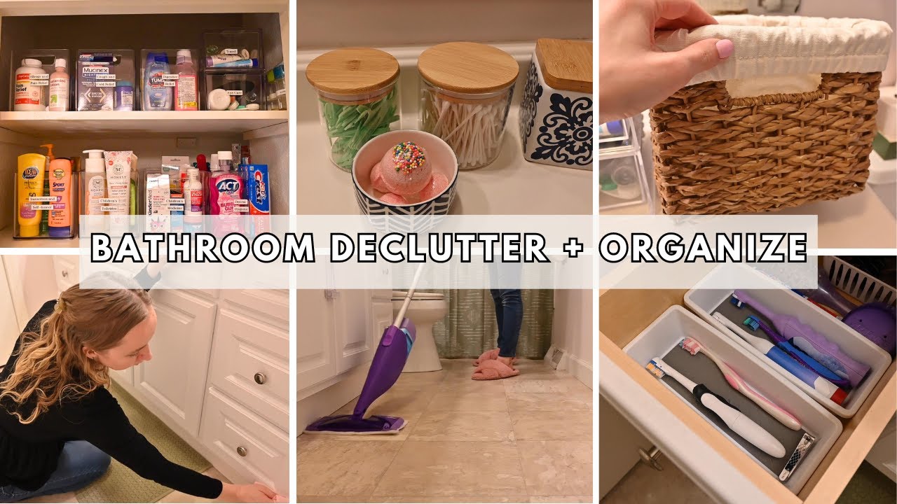 BATHROOM DECLUTTER + ORGANIZE WITH ME FOR THE NEW YEAR