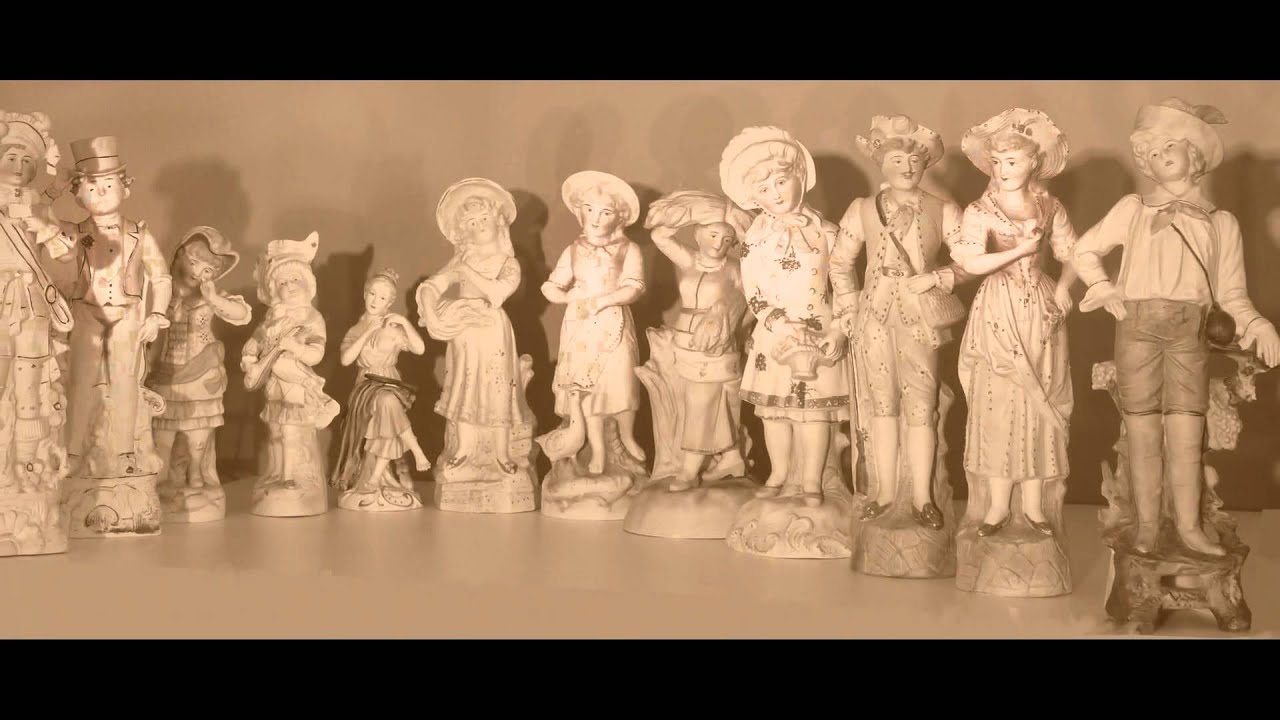 Exquisite German bisque Porcelain Antique Figurines For Sale
