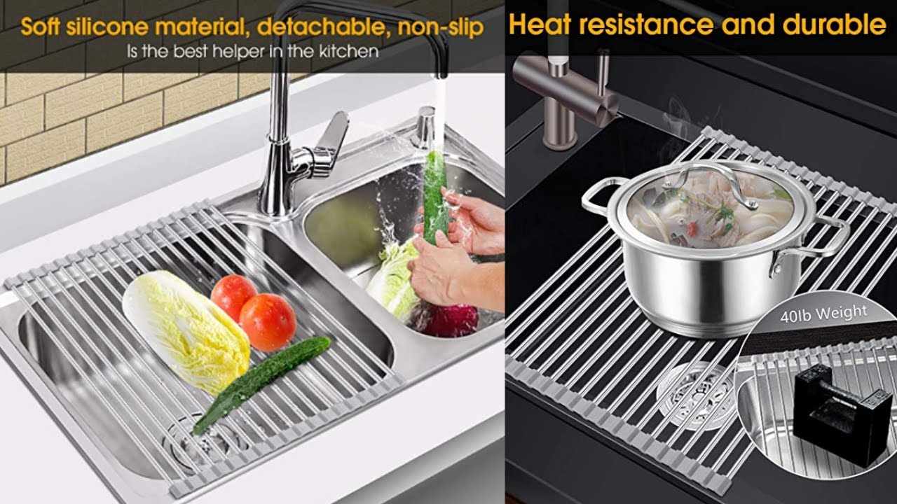 Multipurpose Roll-Up Dish Drying Rack | Dish Drainers