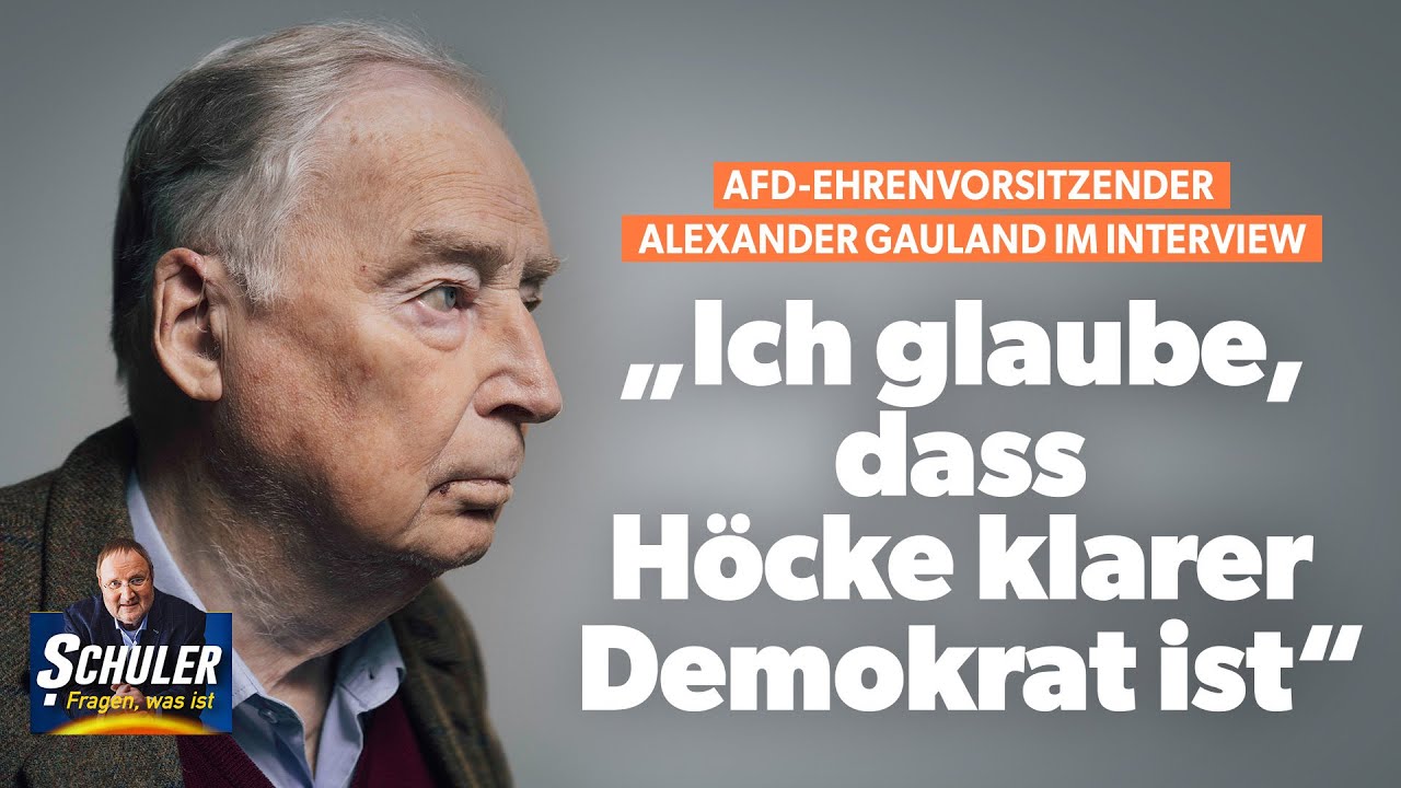 AfD-Ehrenvorsitzender Alexander Gauland im Interview: &bdquo;Ich glaube, dass H&ouml;cke klarer Demokrat ist&ldquo;