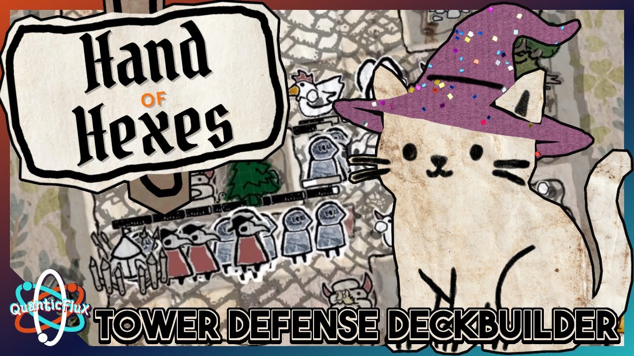 Cardboard Diorama Wizard Cat Tower Defense Deckbuilder Roguelike! | Hand of Hexes