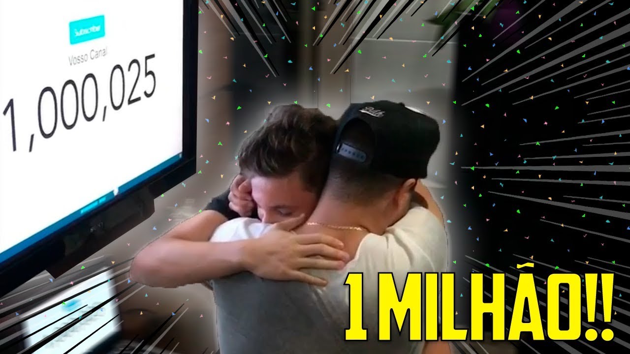 REAÇÃO ÉPICA AO CHEGAR A 1 MILHÃO DE INSCRITOS!!
