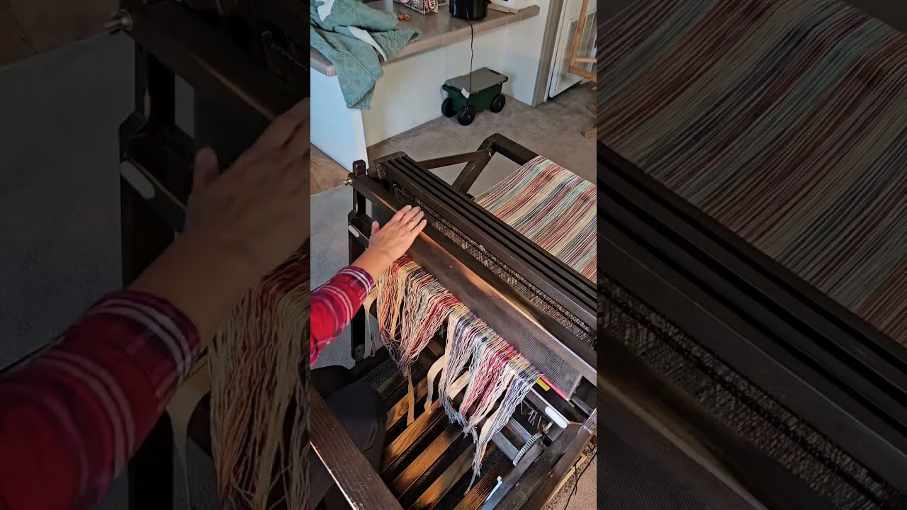 Part 3, Sleying the reed, lashing on, and weaving the pattern. 
