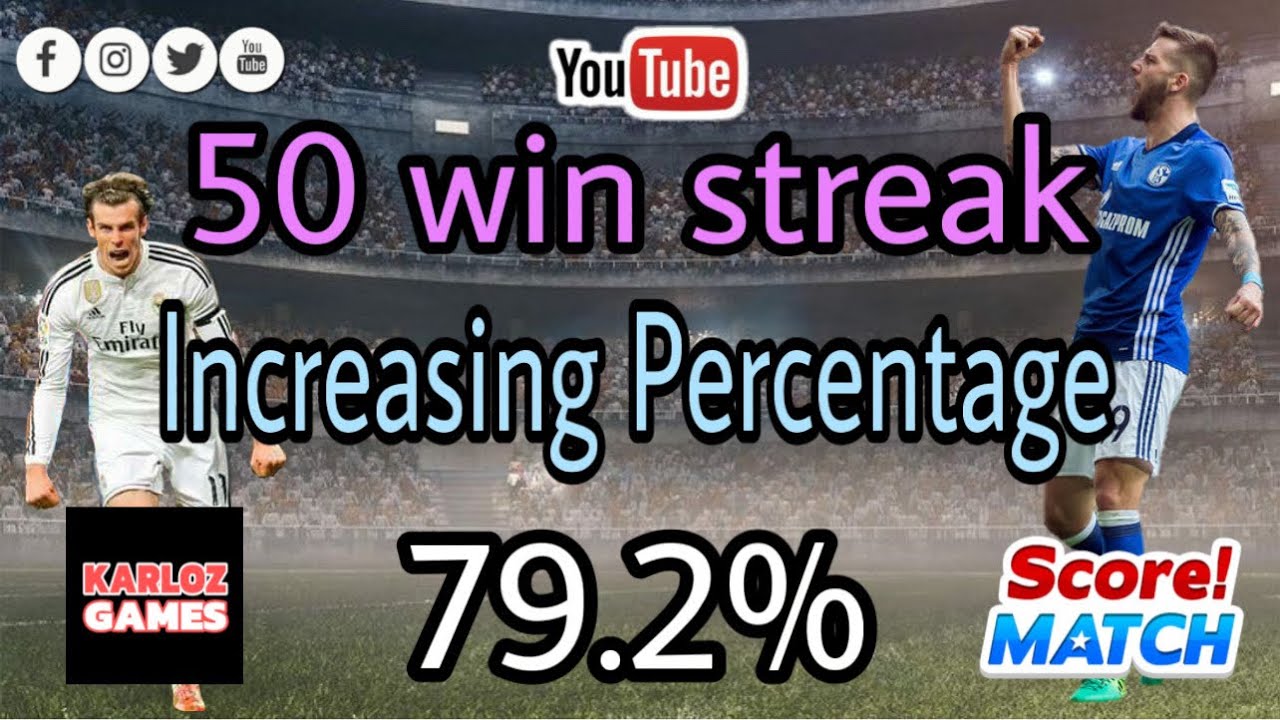 Score! Match ⚽️ 50 win streak 🥵 Increasing Percentage 79.2% 😱