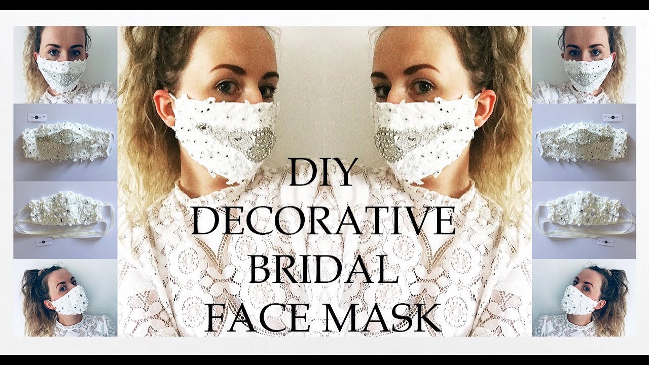 Bridal face mask diy tutorial, How to make face mask, Face mask sewing diy, Wedding,  Anita Benko