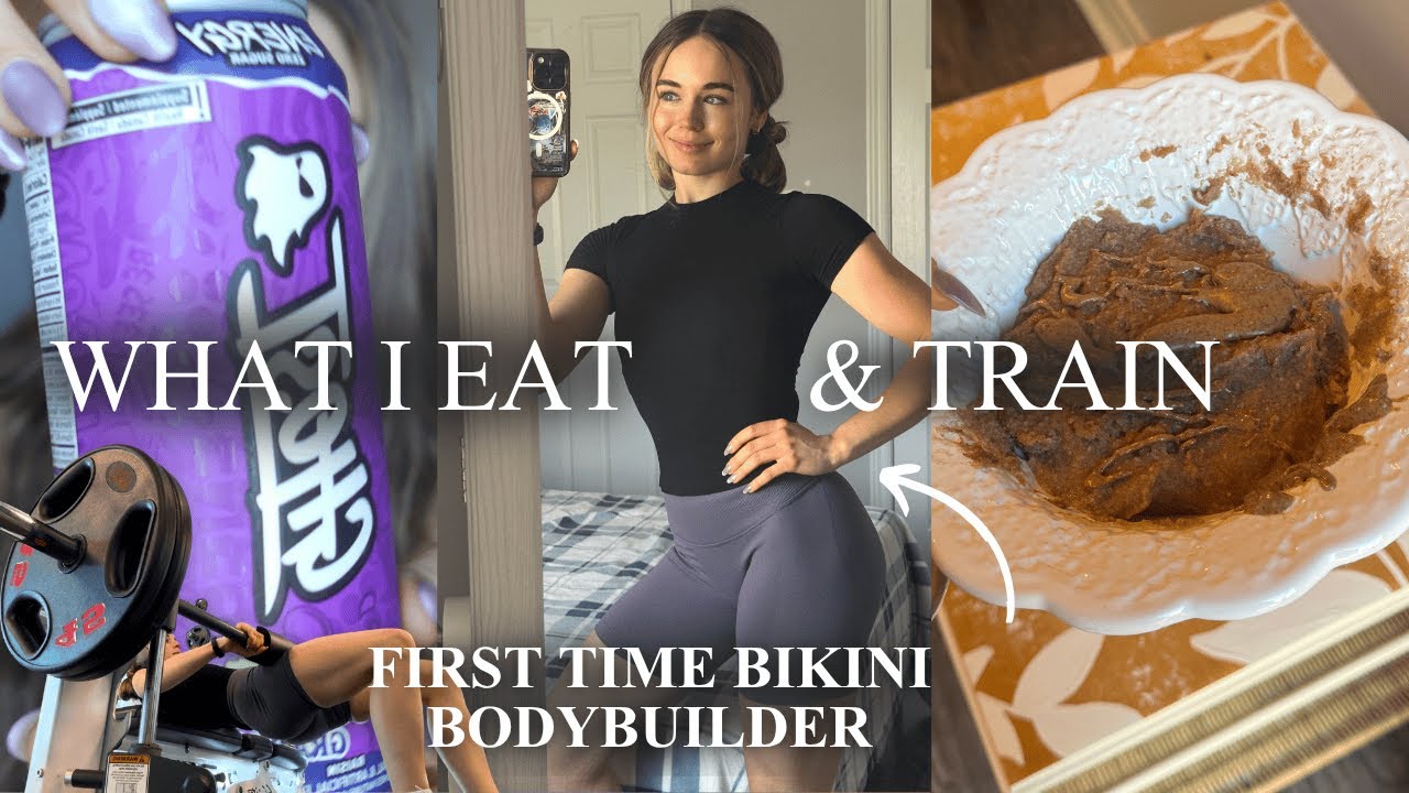 FULL DAY OF EATING & TRAINING To Build Muscle for my 1st Bikini Competition