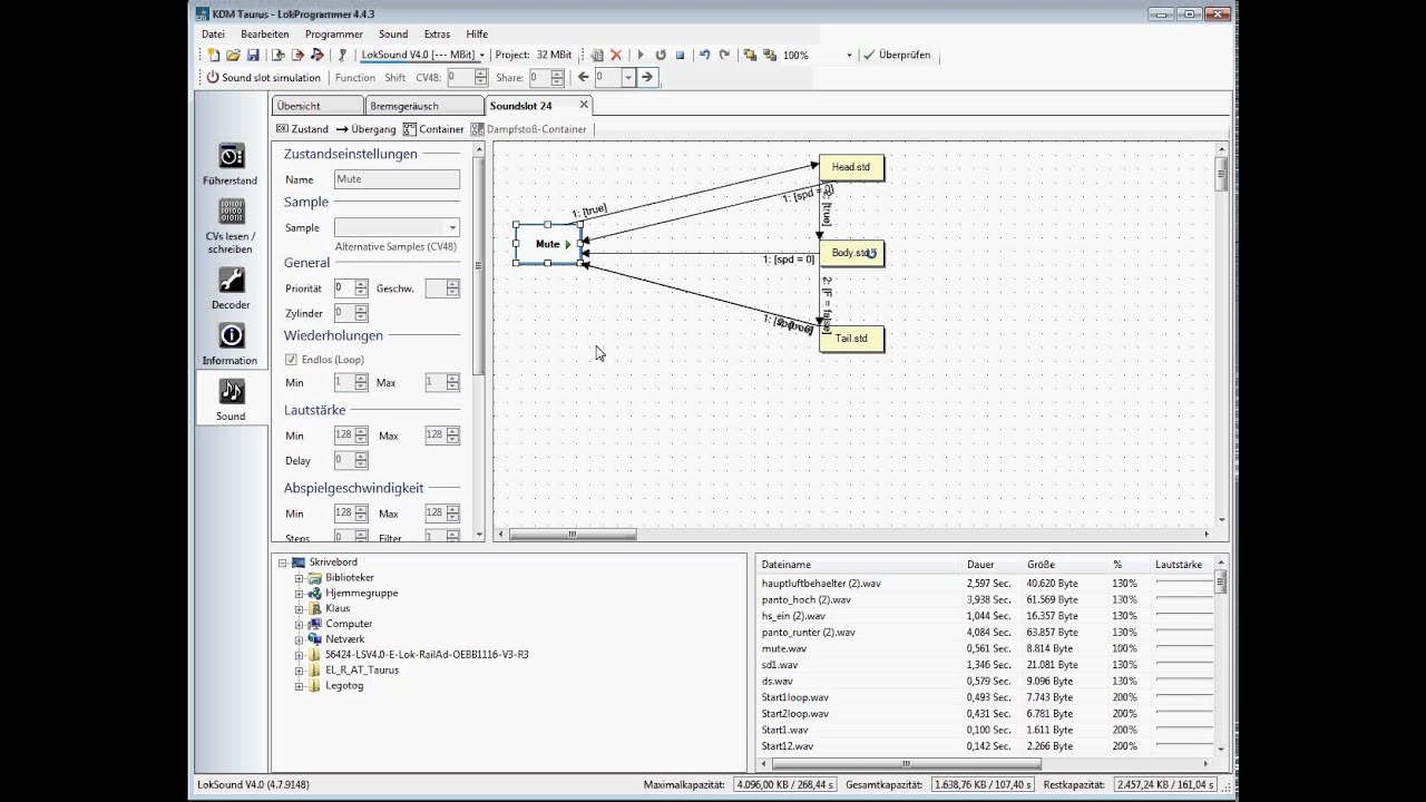 Loksound 4 bremselyd over i normalt soundslot