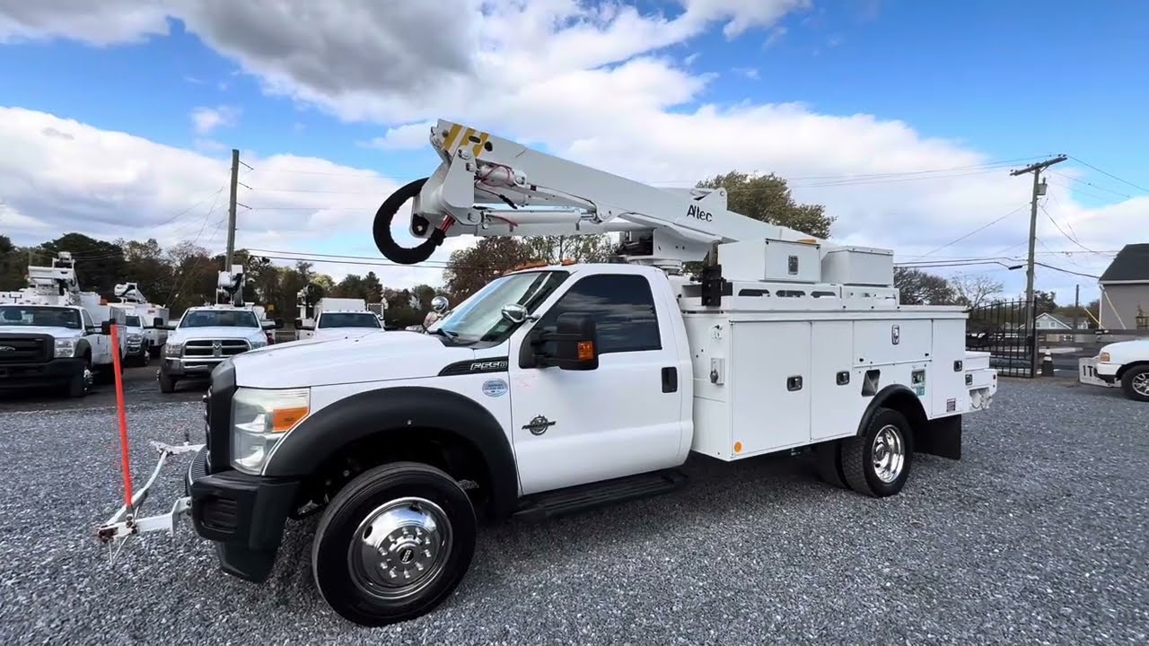 For Sale @ LewisTrucks.com 2016 Ford F-550 Altec AT40G 45’ Bucket Boom Truck Powerstroke Diesel 4X4