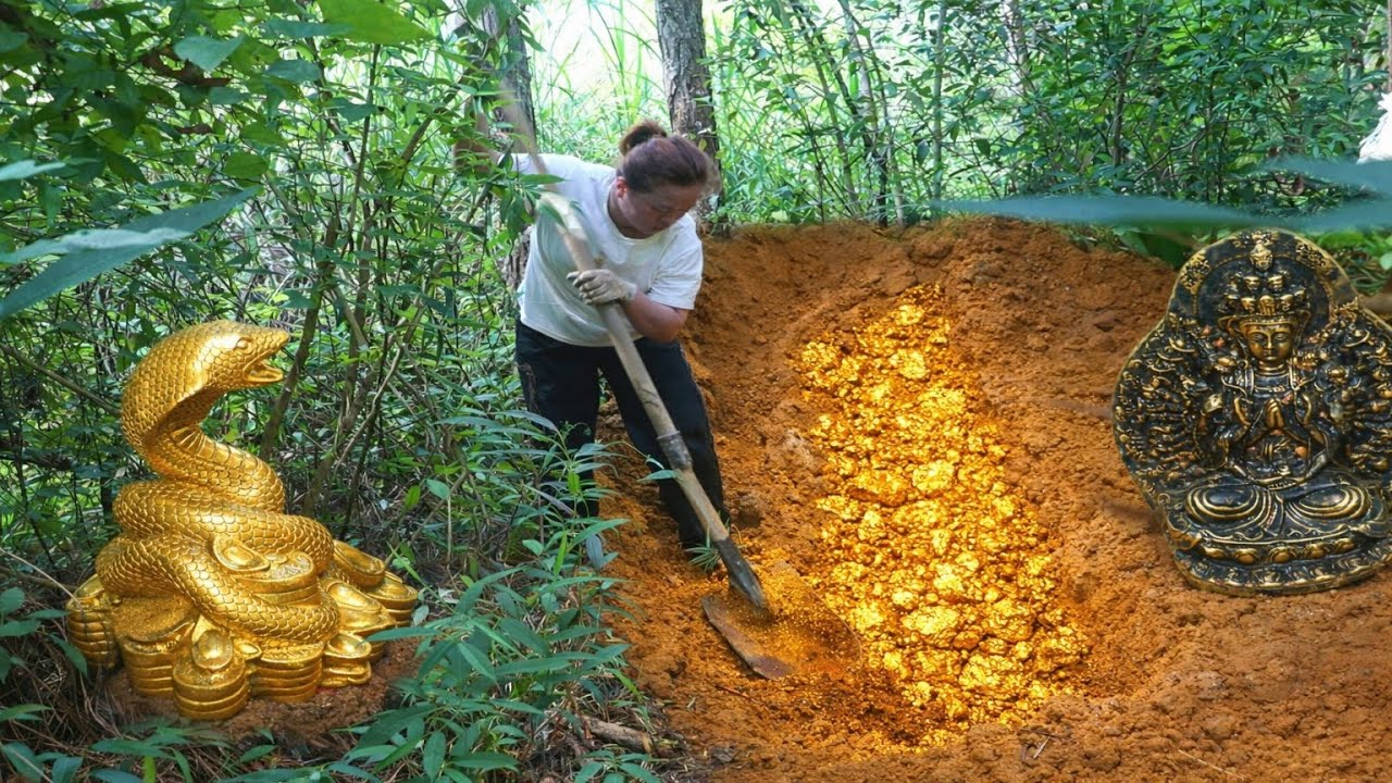 During the treasure hunt, I found the treasure buried underground.