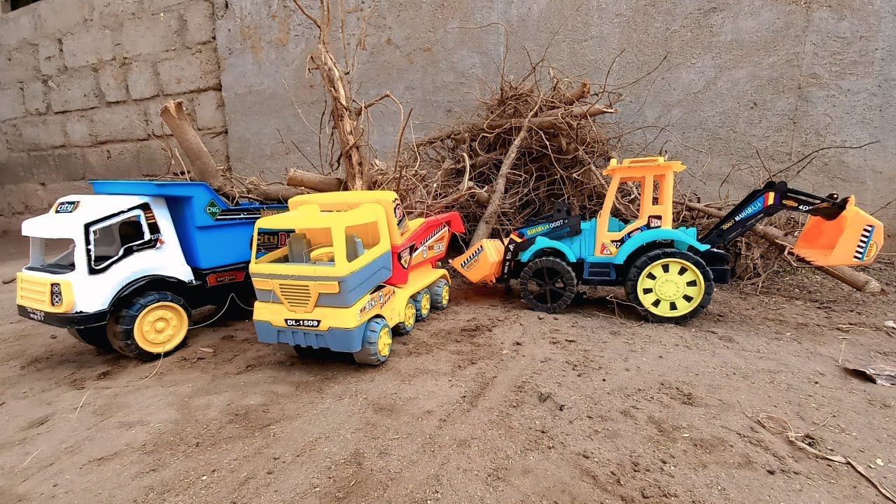 JCB havy pulling and Ashok Leyland Tipper havy loding 