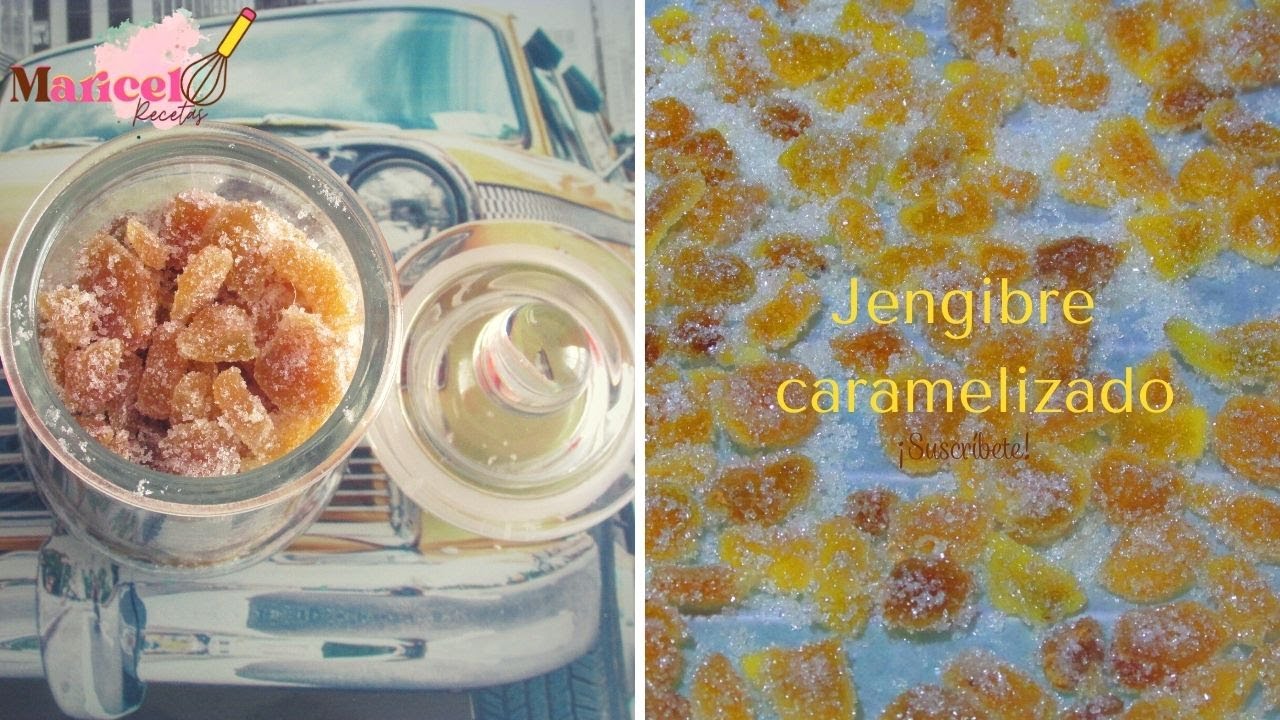 Cómo hacer jengibre caramelizado o confitado