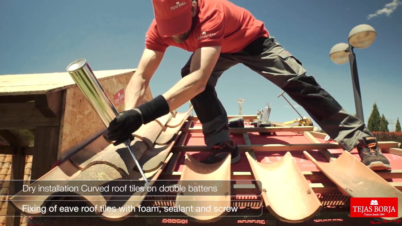How to fit Clay roofing tiles using dry installation system - Tejas Borja