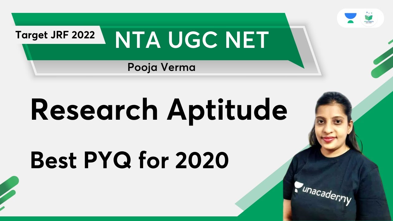 Research Aptitude | Best MCQ for 2020 | By Pooja Verma | Unacademy UGC NET