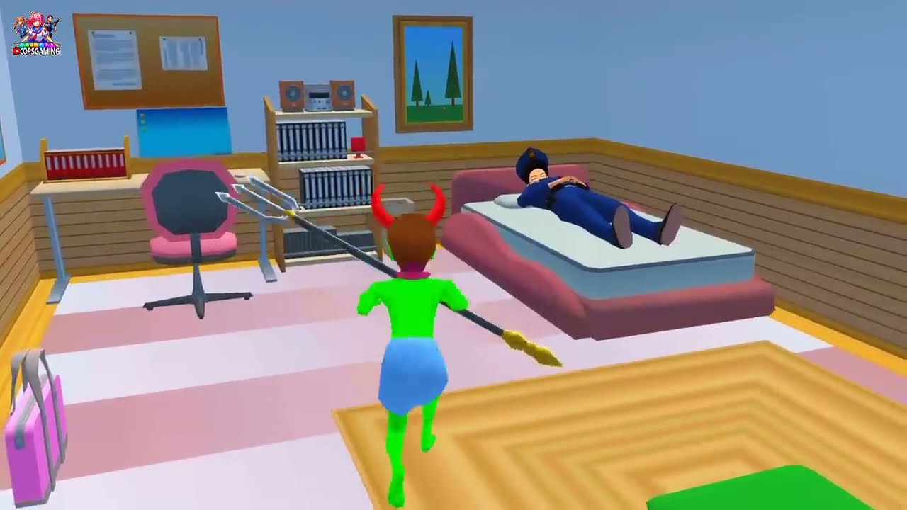 Little ghost attacks police part 326👹|#sakuraschoolsimulator #shortfilm #sss #viralvideo #trending 