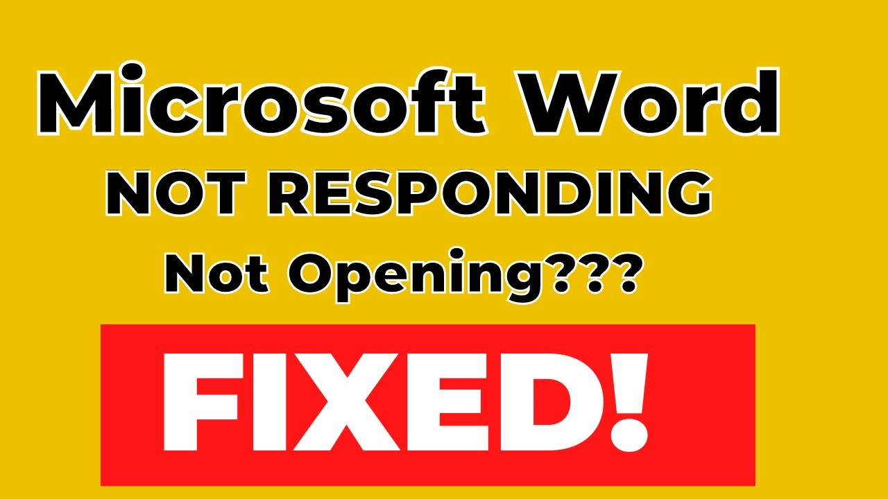 Как исправить ошибку «Microsoft Word не отвечает/не запускается/не открывается» в Windows 10 [Реш...