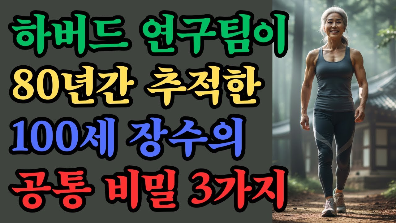 하버드 연구팀이 80년간 추적한 100세 장수의 공통 비밀 3가지 | 시니어건강채널 | 시니어웰