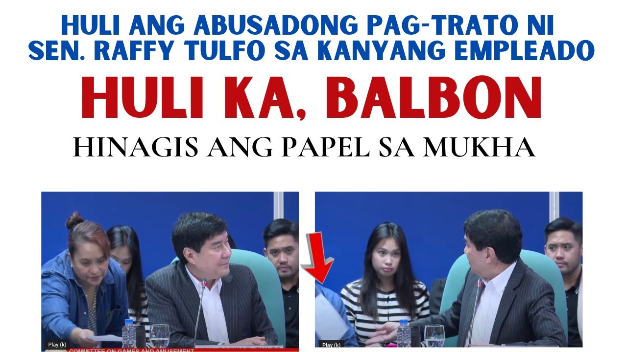 HULI KA, BALBON! | SEN. RAFFY TULFO, KITA SA KAMERA ANG PAG TRATO SA EMPLEADO