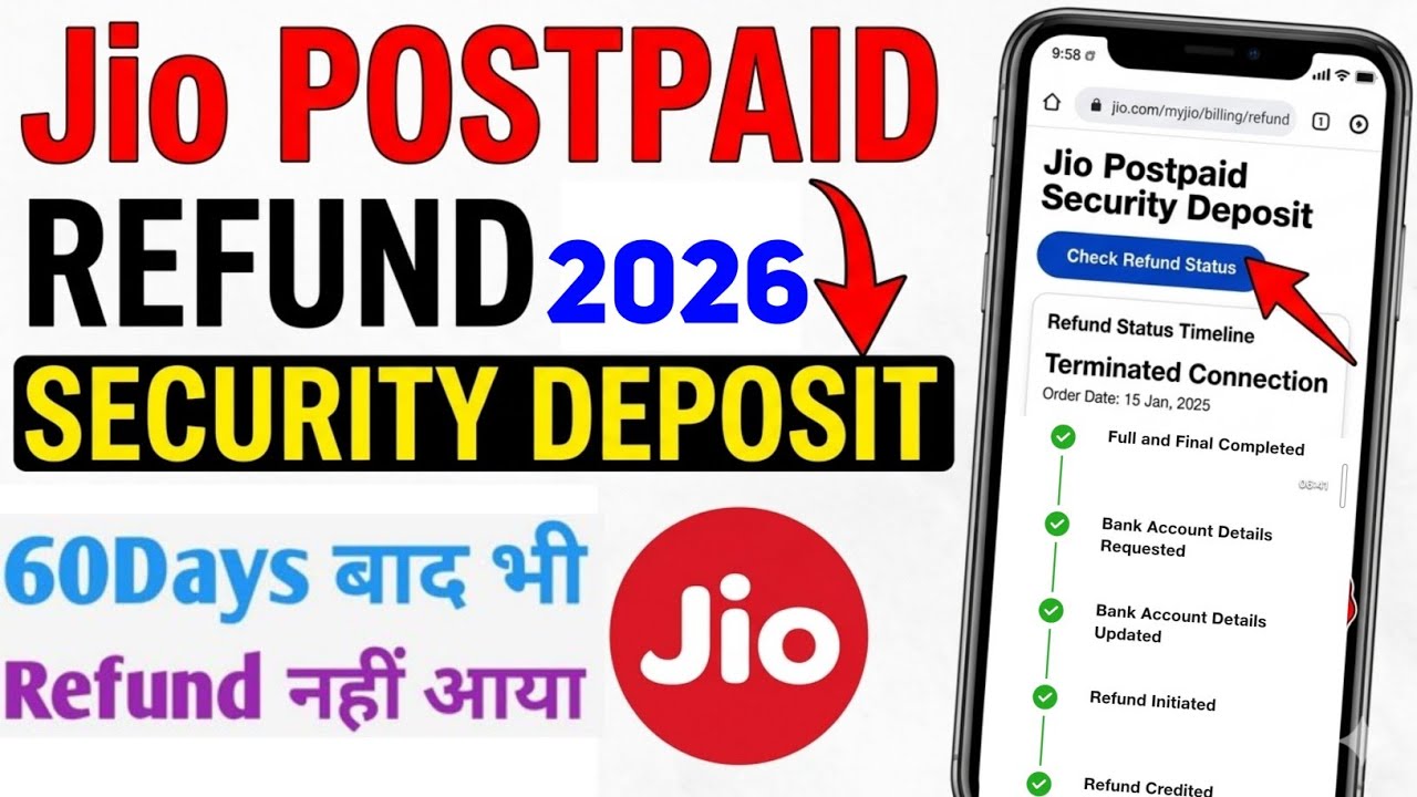 Jio Postpaid Refund Process Step by Step | Security Deposit Kaise Milega? Full Process 2026 💰