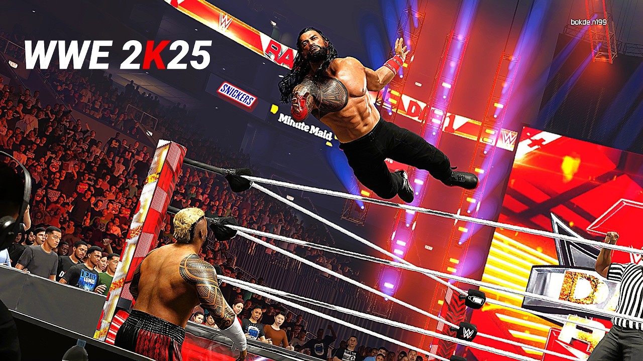 Roman Reigns VS Solo Sikoa /Match at RAW Day1/absolute banger match/WWE 2K25 Gameplay