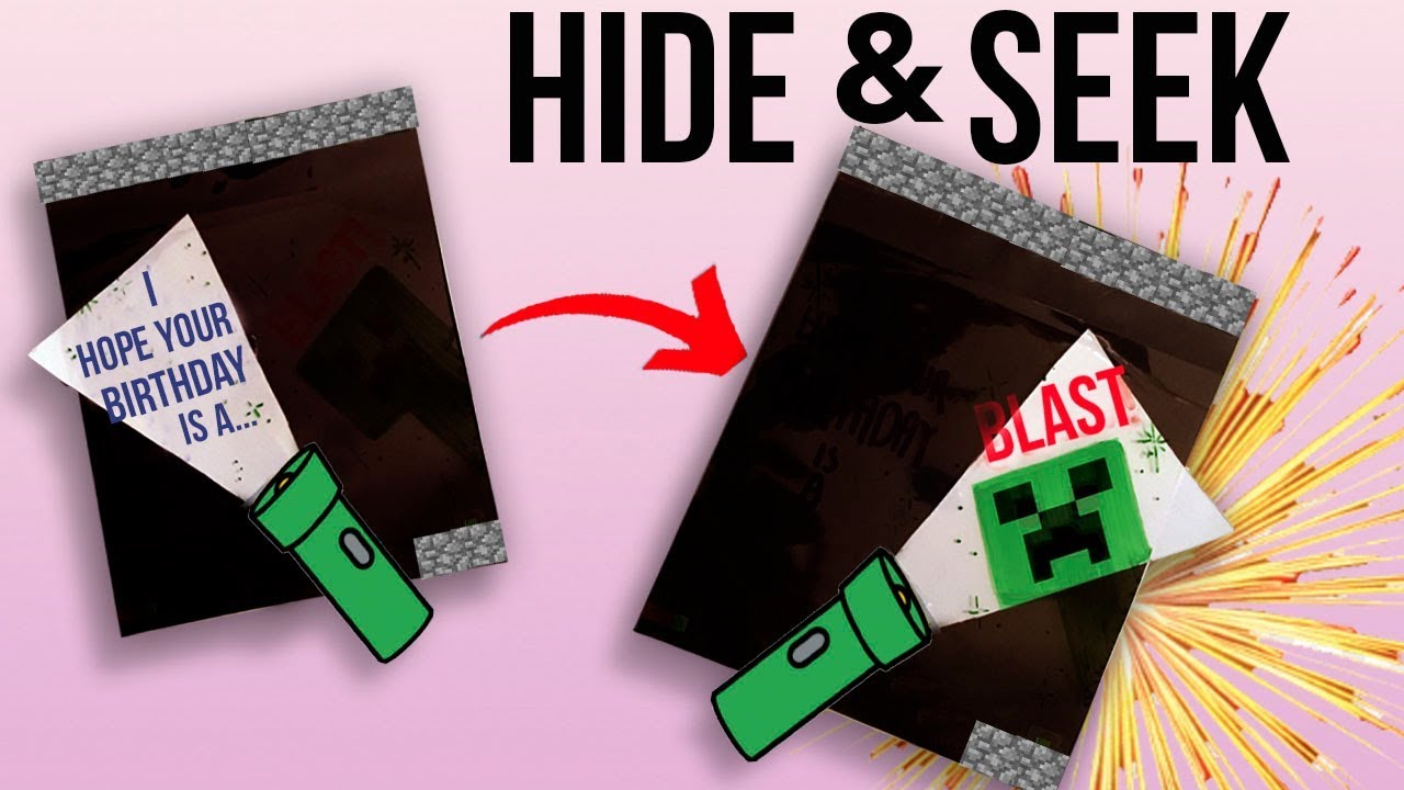 Hide & Seek Card - EASY Birthday Idea - DIY