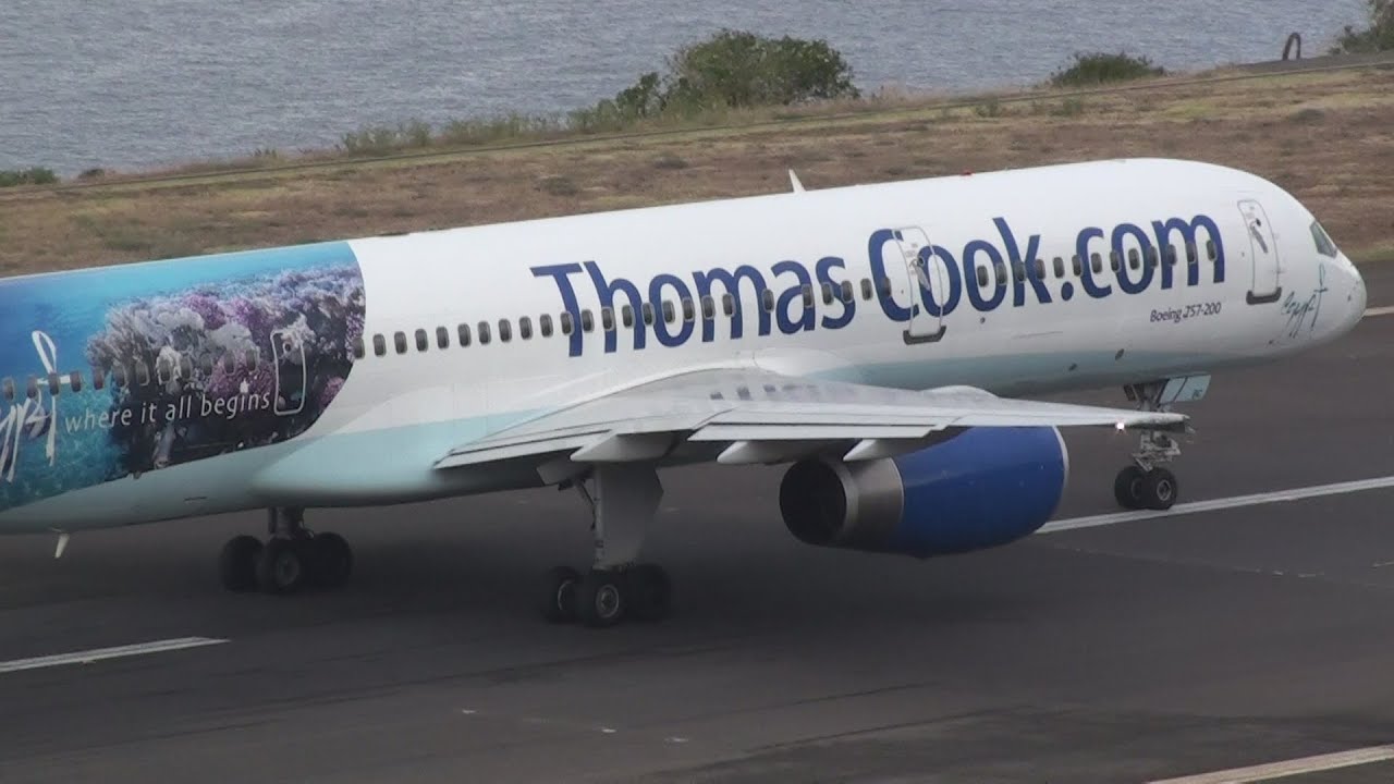 Madeira Airport Thomas Cook Boeing 757-200 takeoff