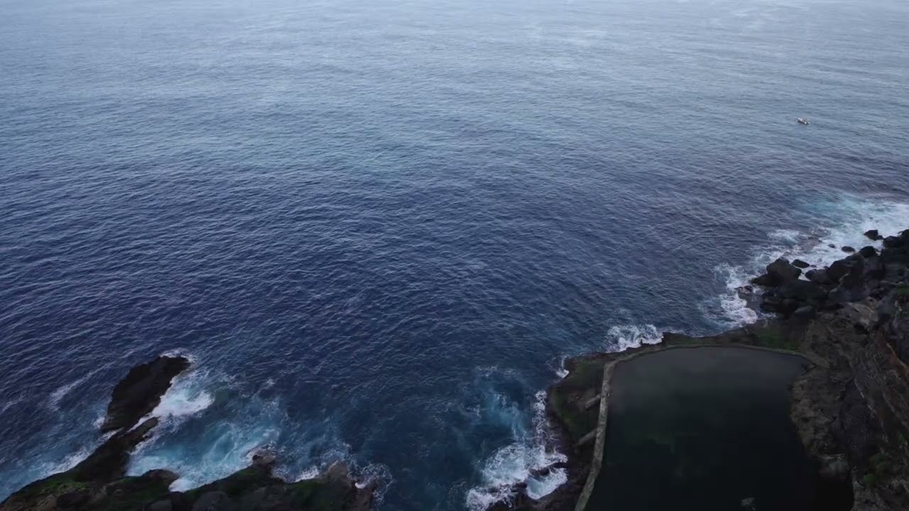 One shot 4K Atlantic VIEW with relax Music. 30 min Background