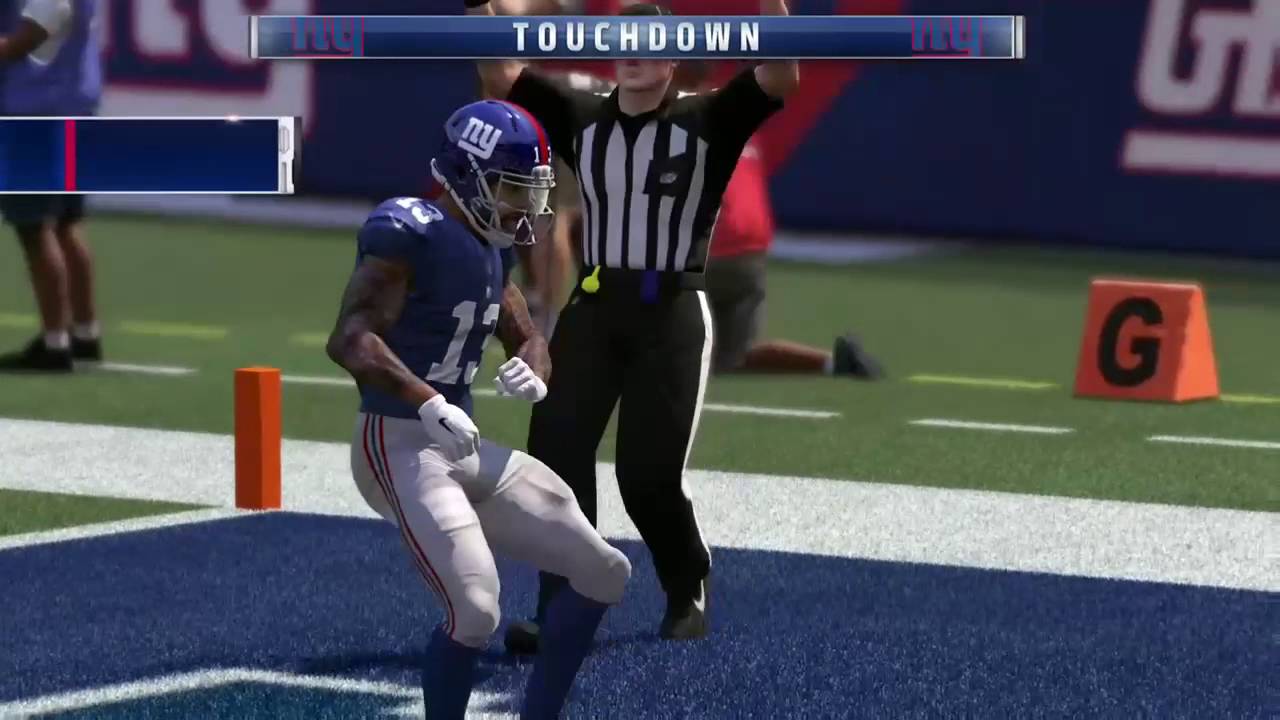 ODELL BECKHAM JR MONSTER TOUCHDOWN CATCH! Madden 17 Gameplay