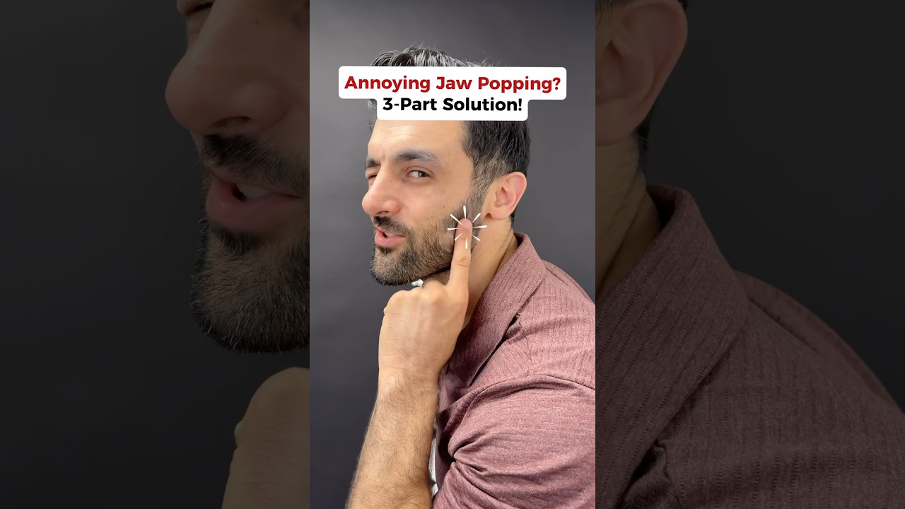 Ease that pesky JAW Popping with this 3-part routine! #jawpain #jawpainrelief #tmj #tmjdisorder #jaw
