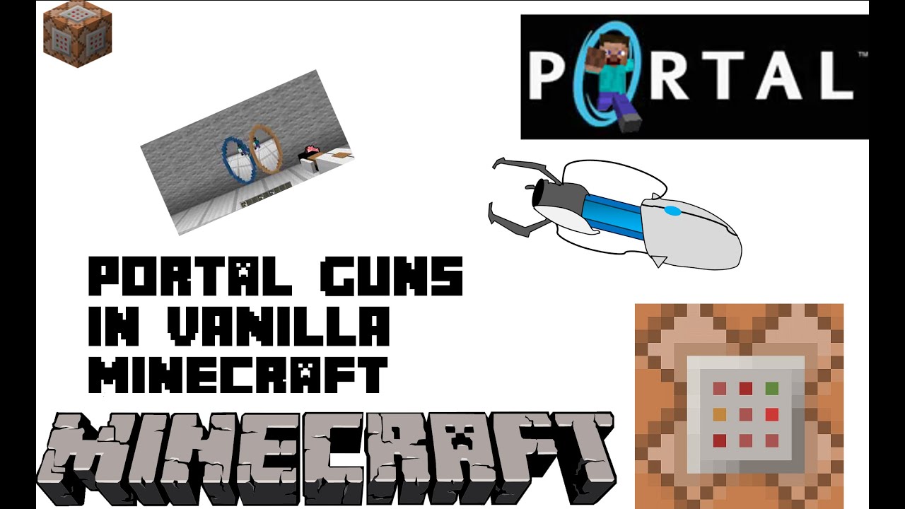 PORTAL GUN MOD  in VANILLA minecraft!