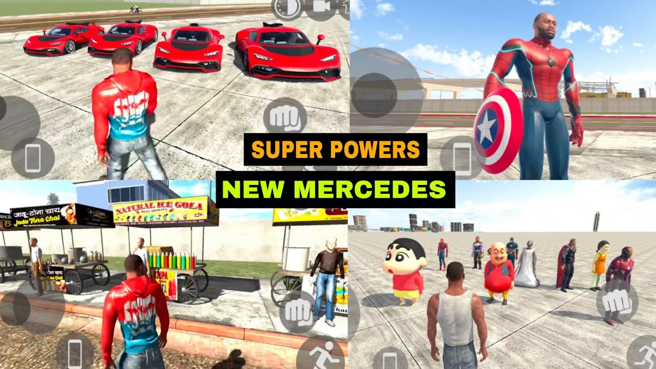New Marcedes car cheat code | super power | Spider Man | New Stall | indian bike driving 3d update