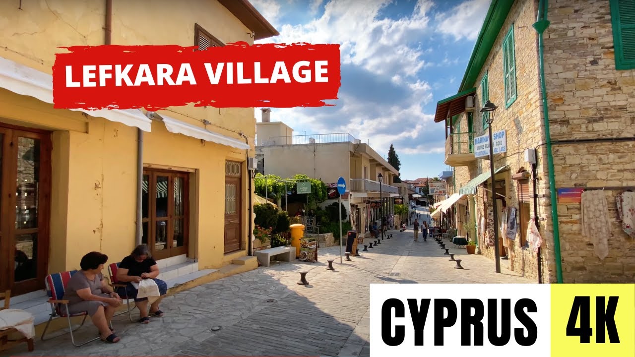 LARNACA, CYPRUS 🇨🇾 [4K] PANO LEFKARA — Picturesque village — Walking Tour