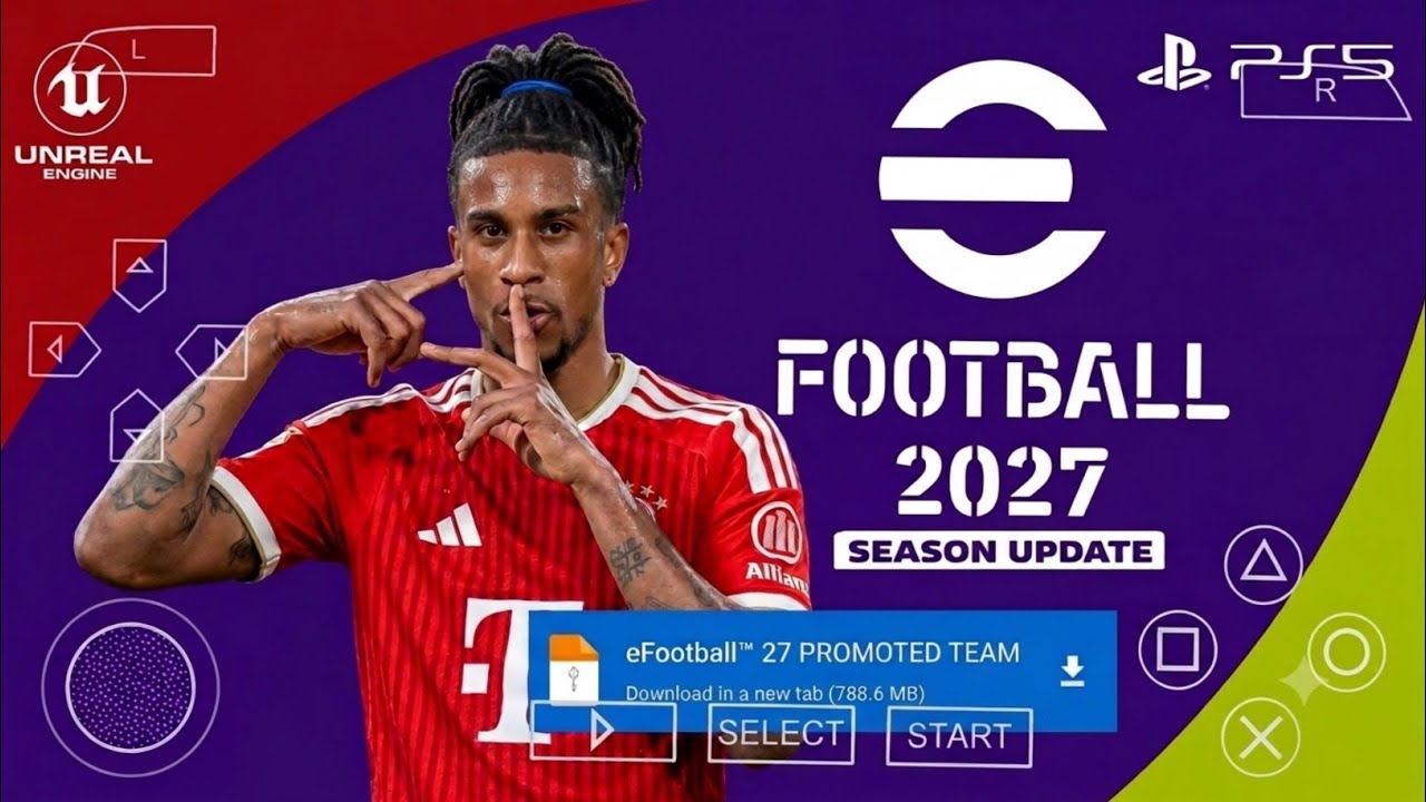 eFootball PES 2027 PPSSPP Android Offline | Новое обновление: формы и трансферы | Камера PS5, реа...